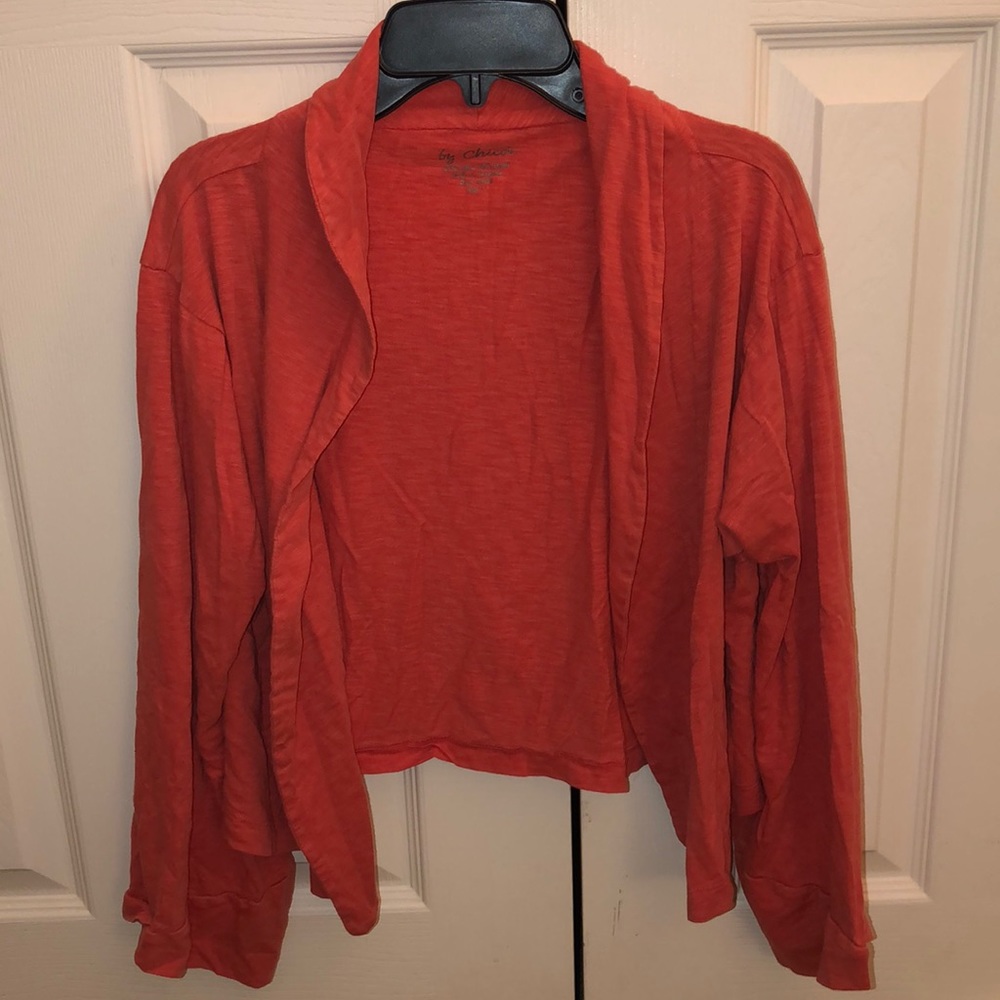 COPY - Chico’s coral shirt cardigan size 1